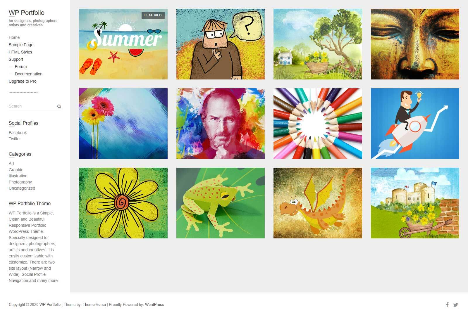 artist themes wordpress