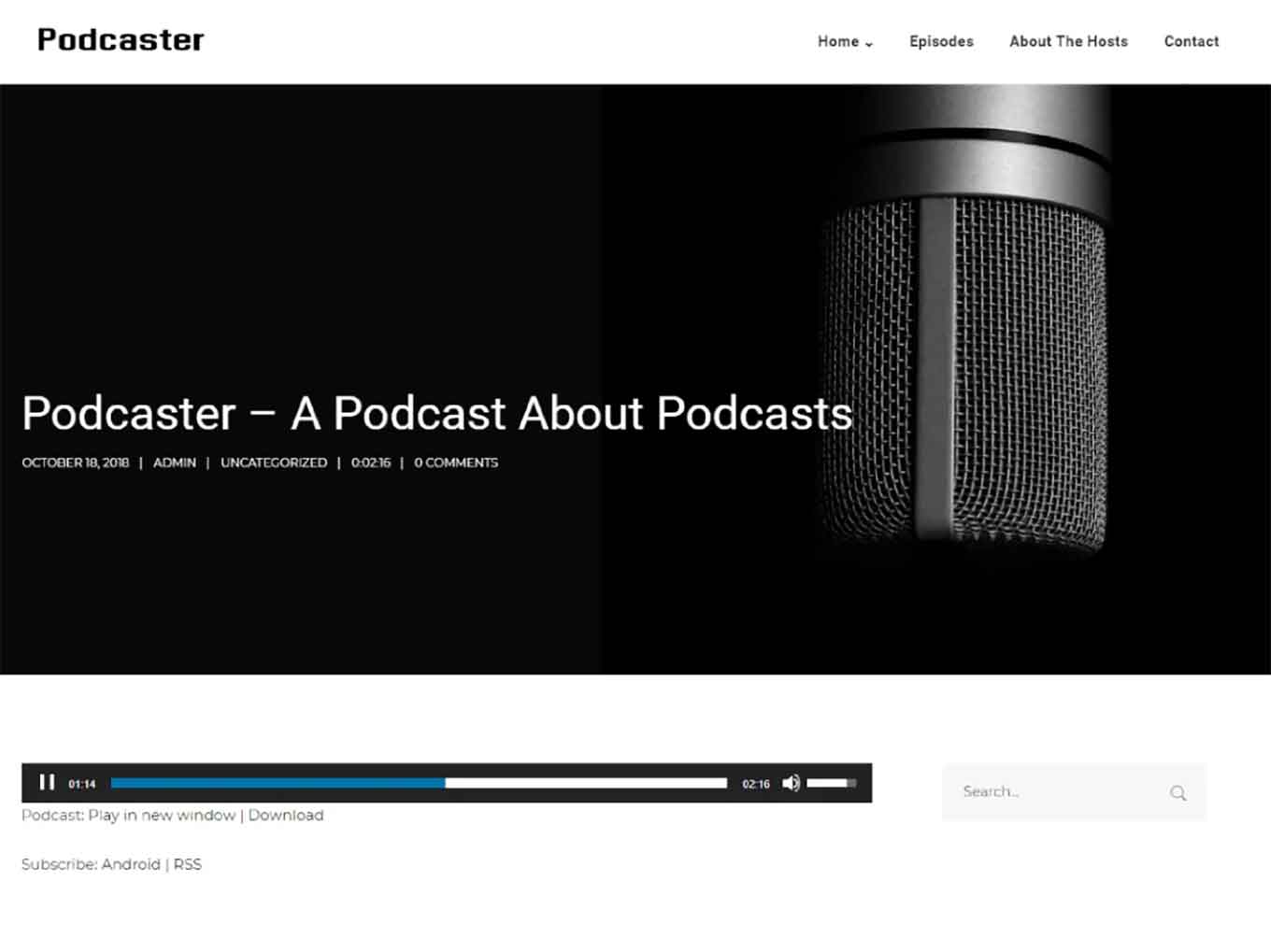 Podcaster Theme