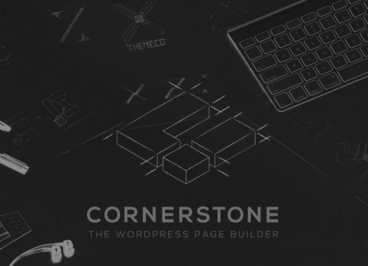 X WordPress Theme Review Cornerstone Builder Logo