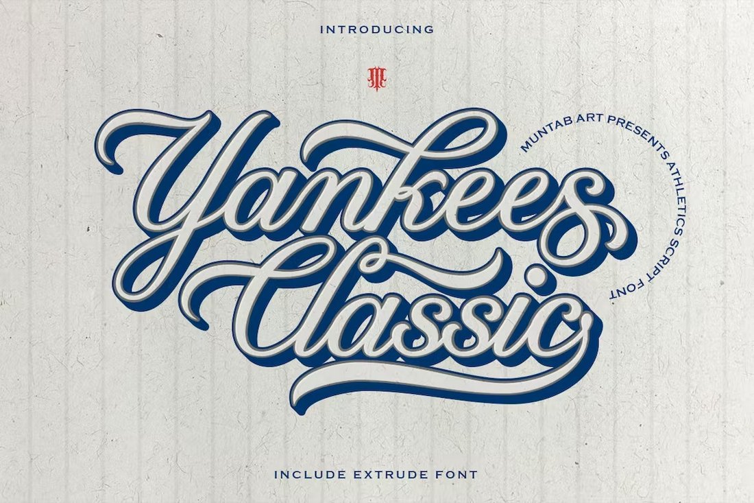 Yankees Classic - Baseball Font