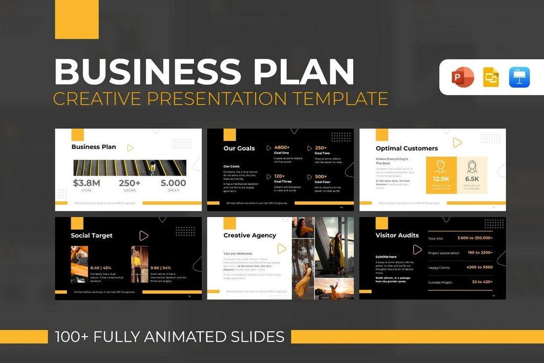 Yellow - Free Business Plan Presentation Template