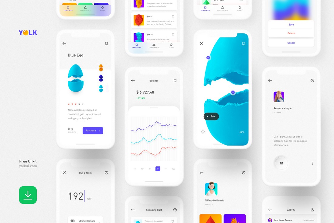 Yolk - Free iOS App UI Kit