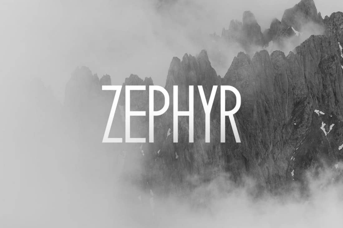 Zephyr - Modern Narrow Font