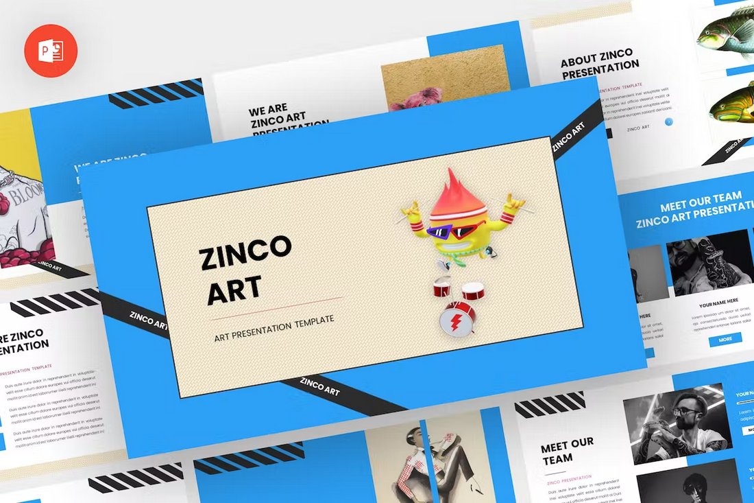 Zinco - Art Presentation Powerpoint Template