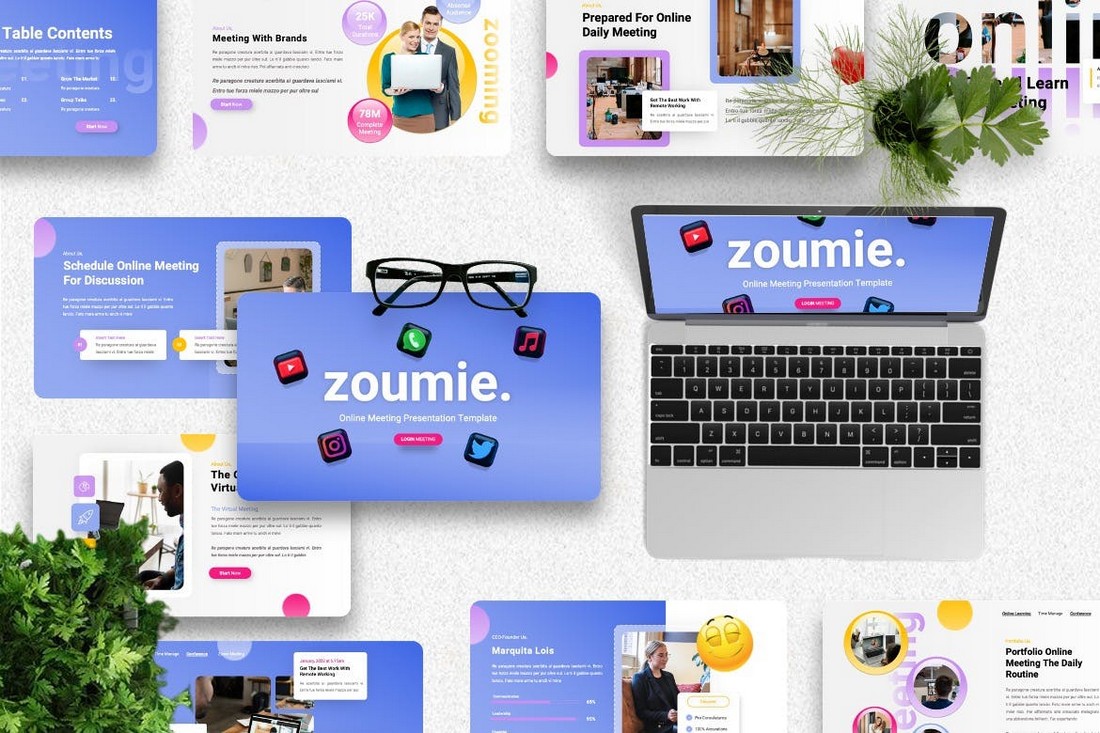 Zoumie - Online Meeting Powerpoint Templates