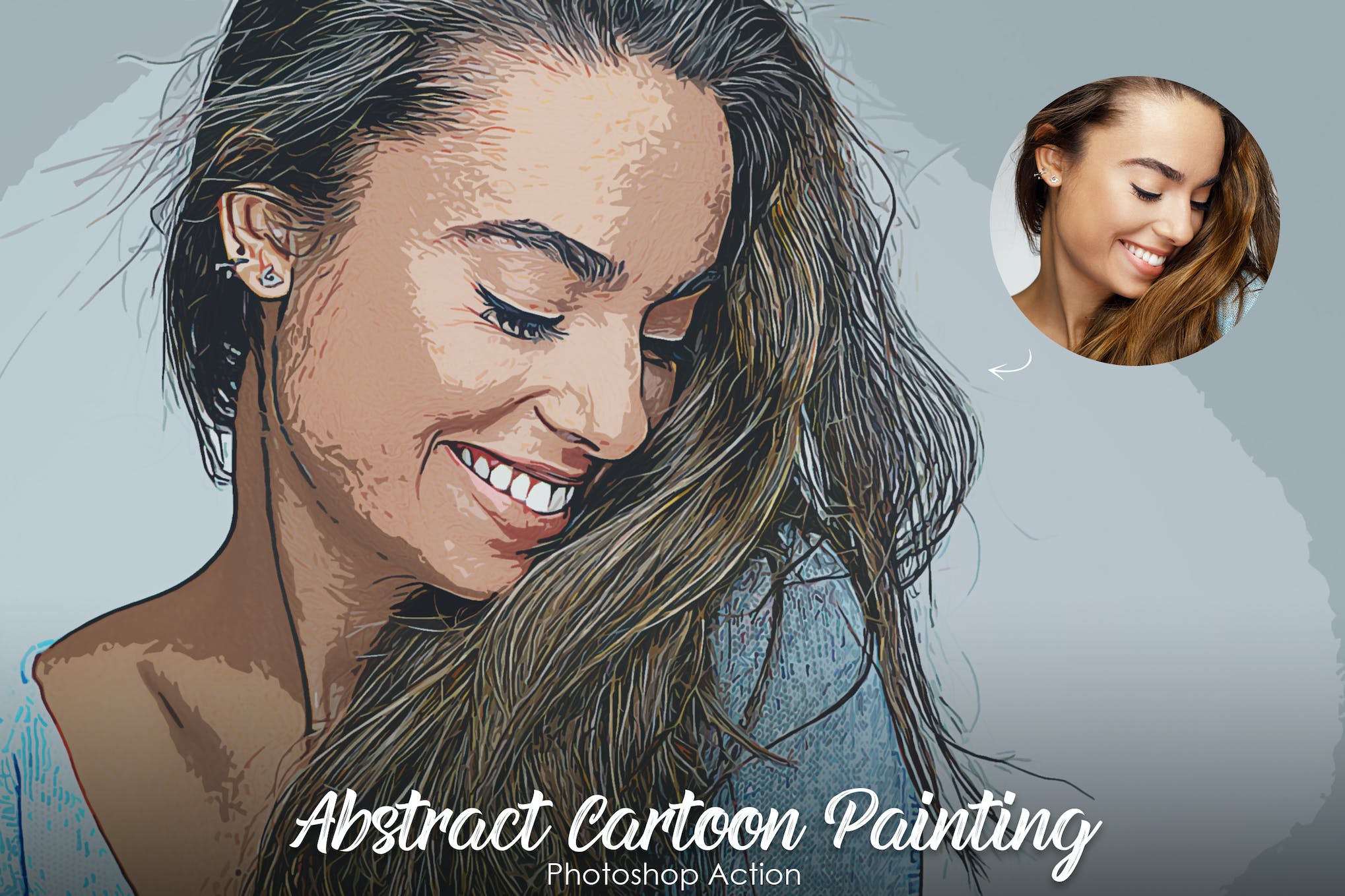 Abstract Cartoon Painting Photoshop Action