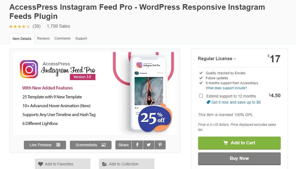 accesspress instagram plugin