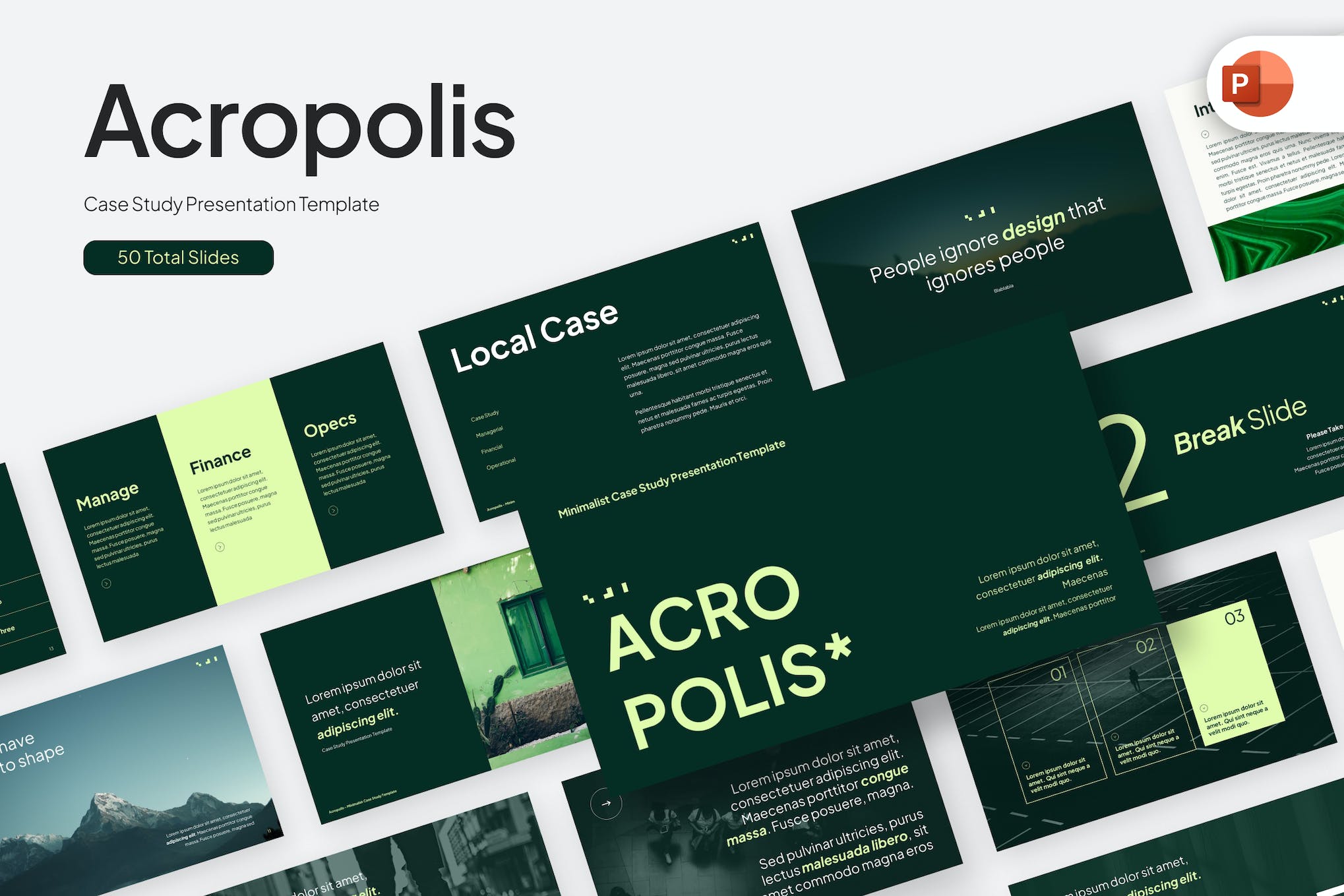 Acropolis Case Study PowerPoint Template