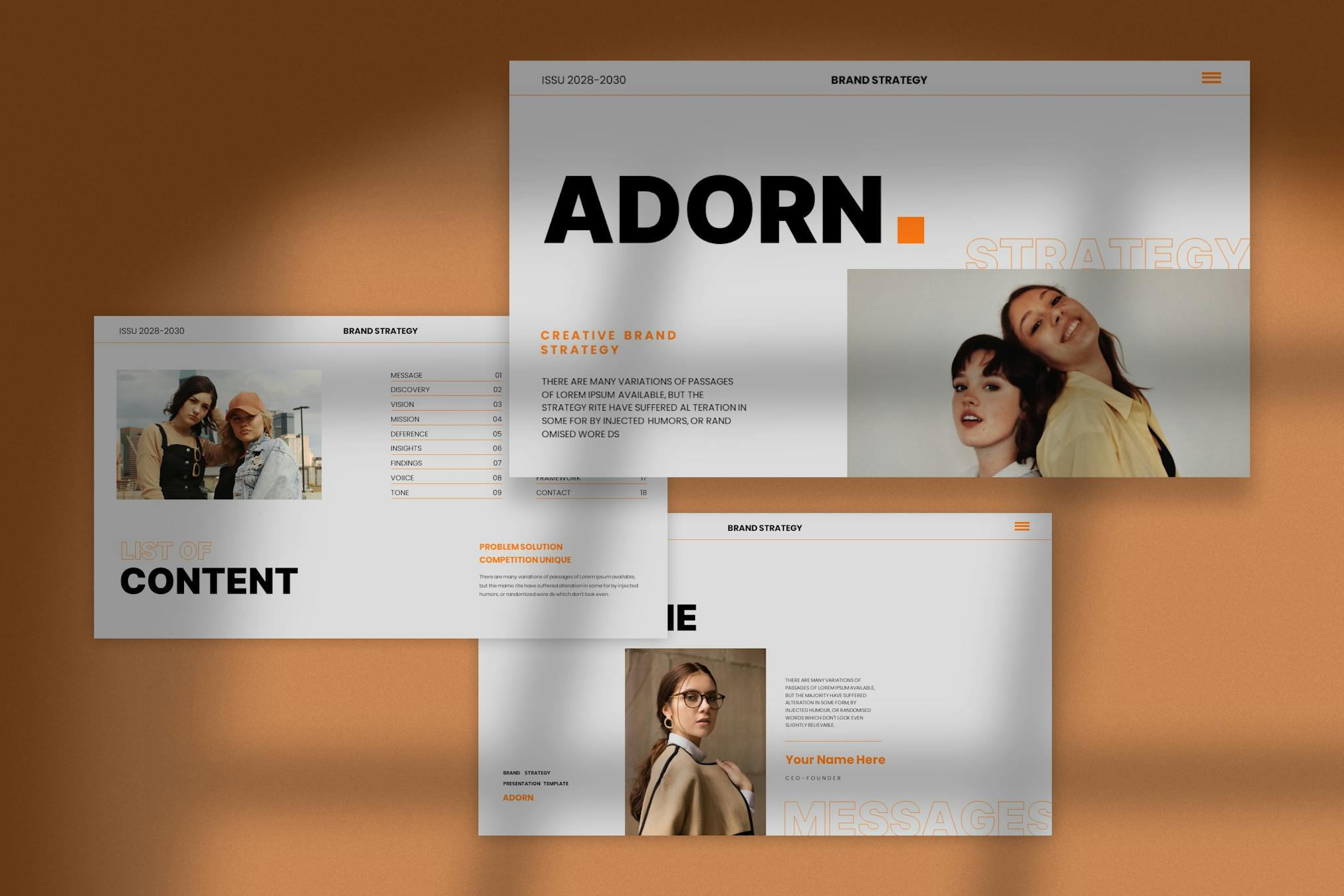 Adorn - Brand Strategy PowerPoint Template