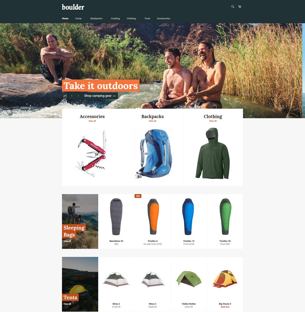 adventure free shopify theme