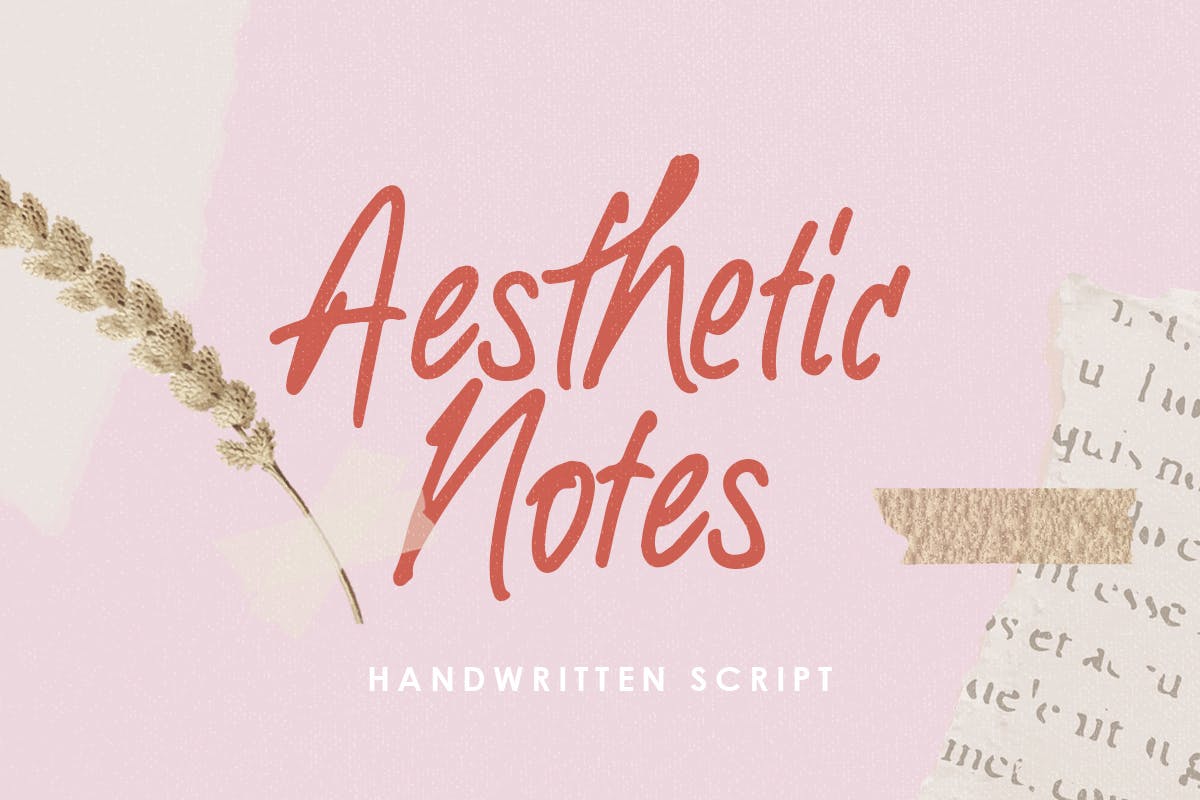 Aesthetic Notes Handwritten Font