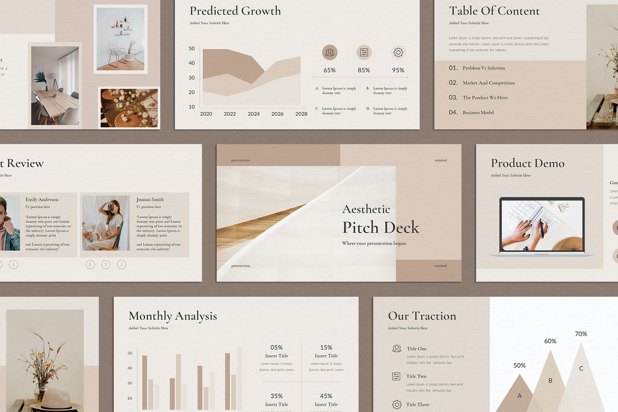 Aesthetic Pitch Deck PowerPoint Presentation