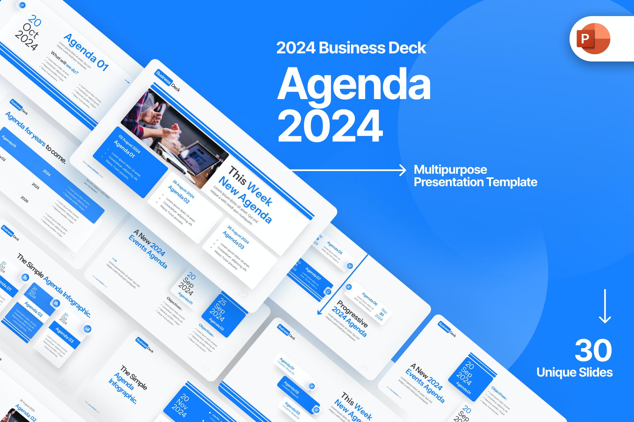 Agenda Infographic PowerPoint Template