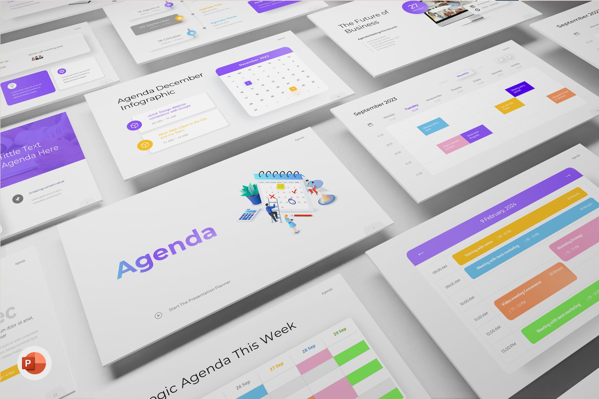 Agenda Planner Infographic PowerPoint Template