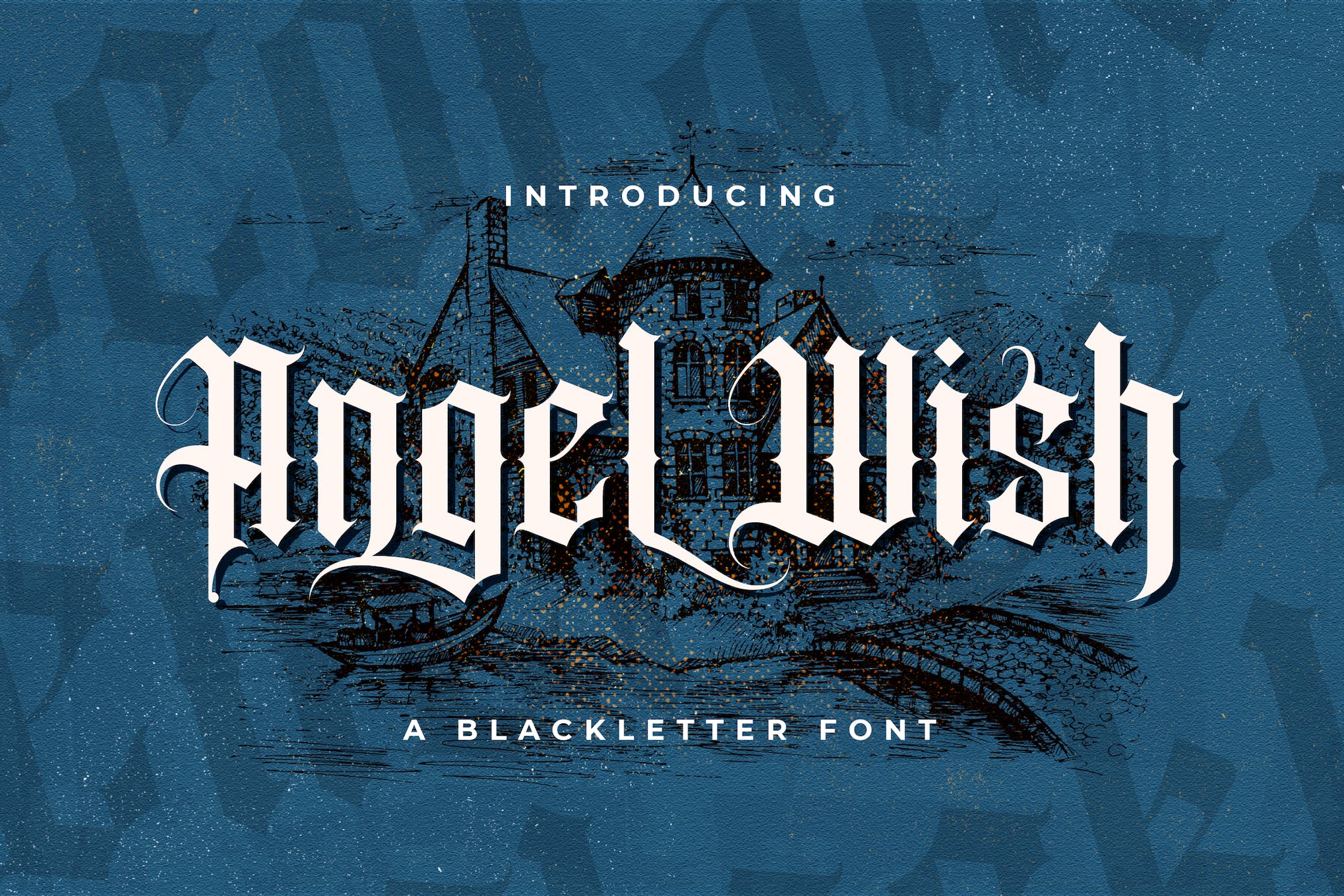 Angel Wish Blackletter