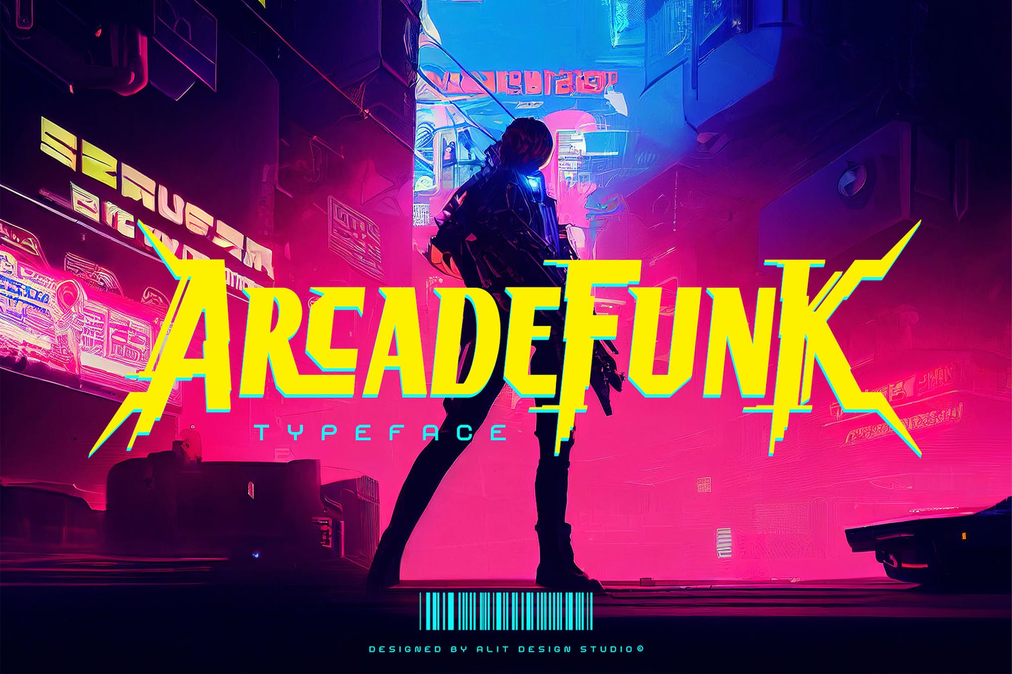 Arcade Funk - Cyberpunk Title Font