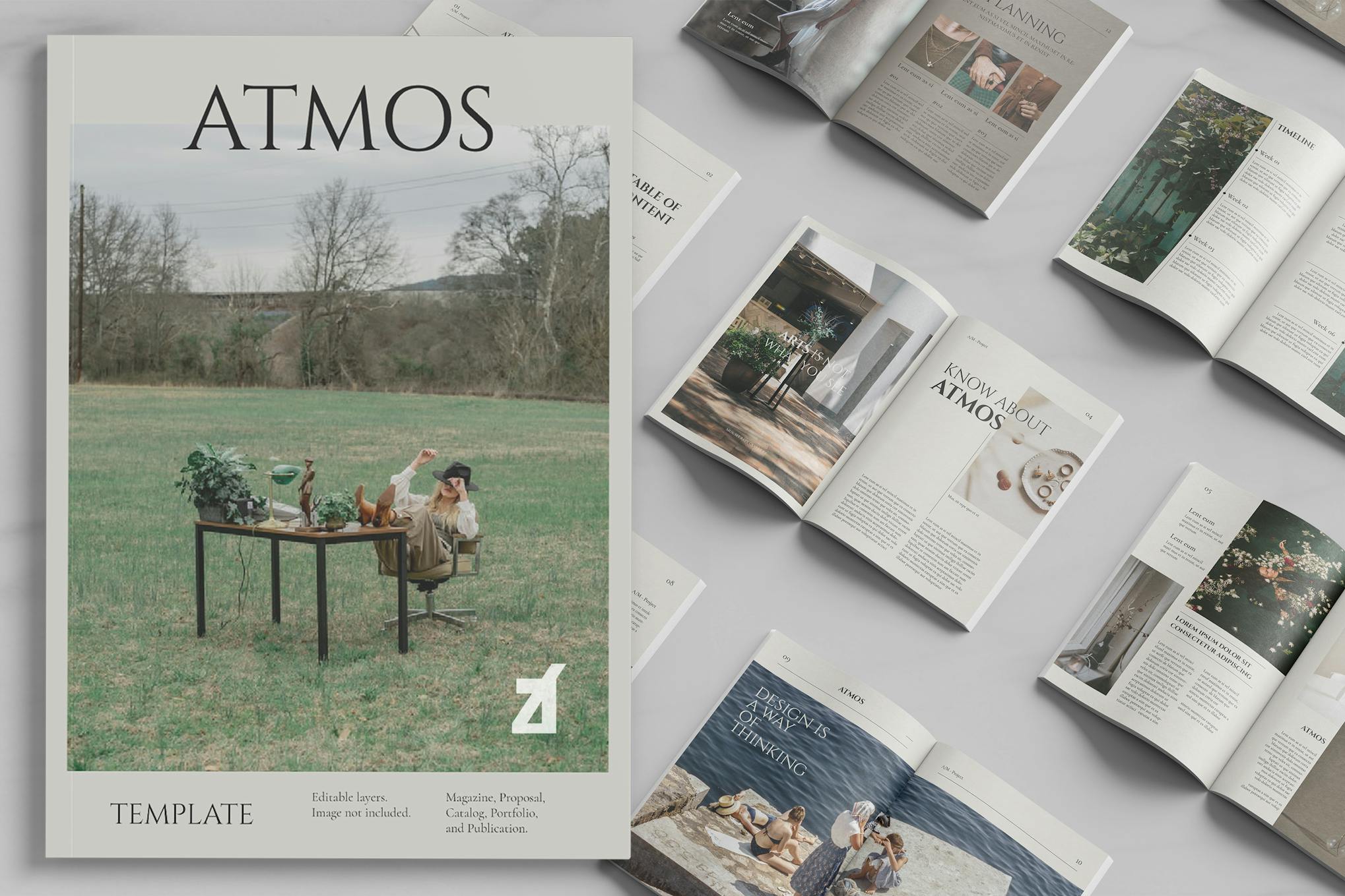 Atmos - Multi-purpose Book Template for InDesign