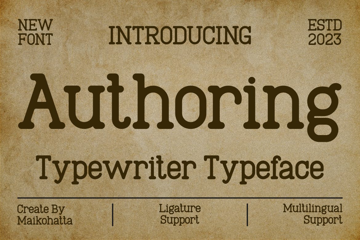 Authoring Typewriter Typeface