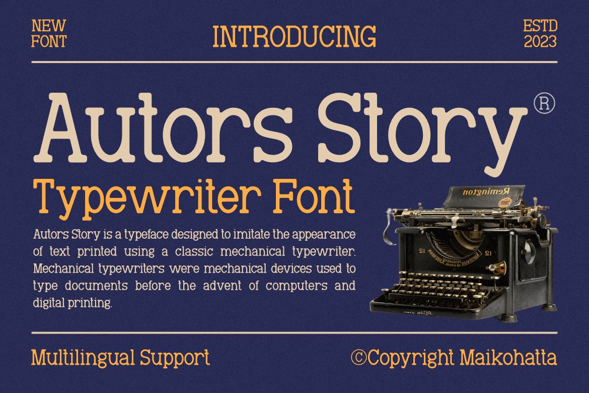 Autors Story Typewriter Font