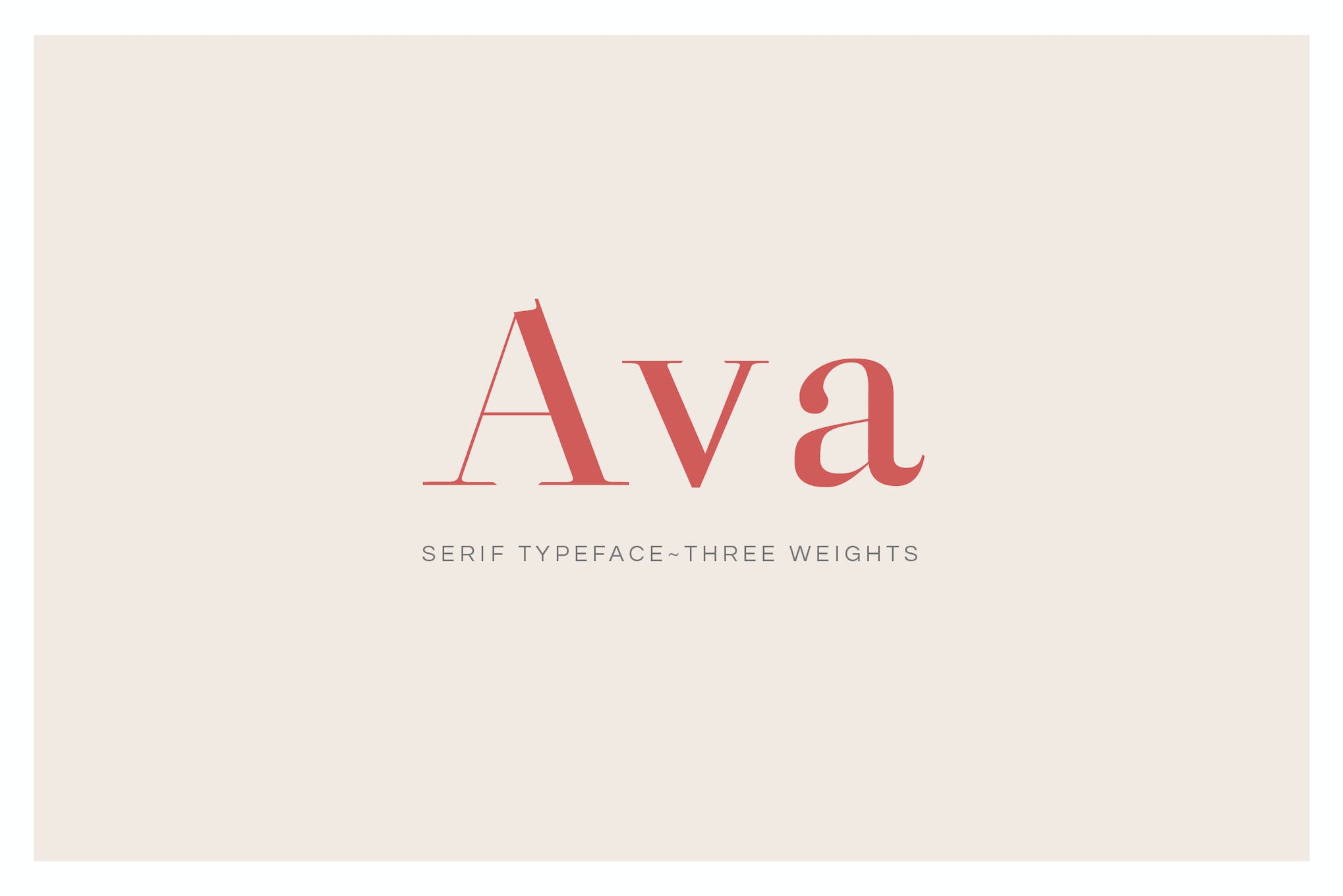 Ava A Classy Serif Typeface