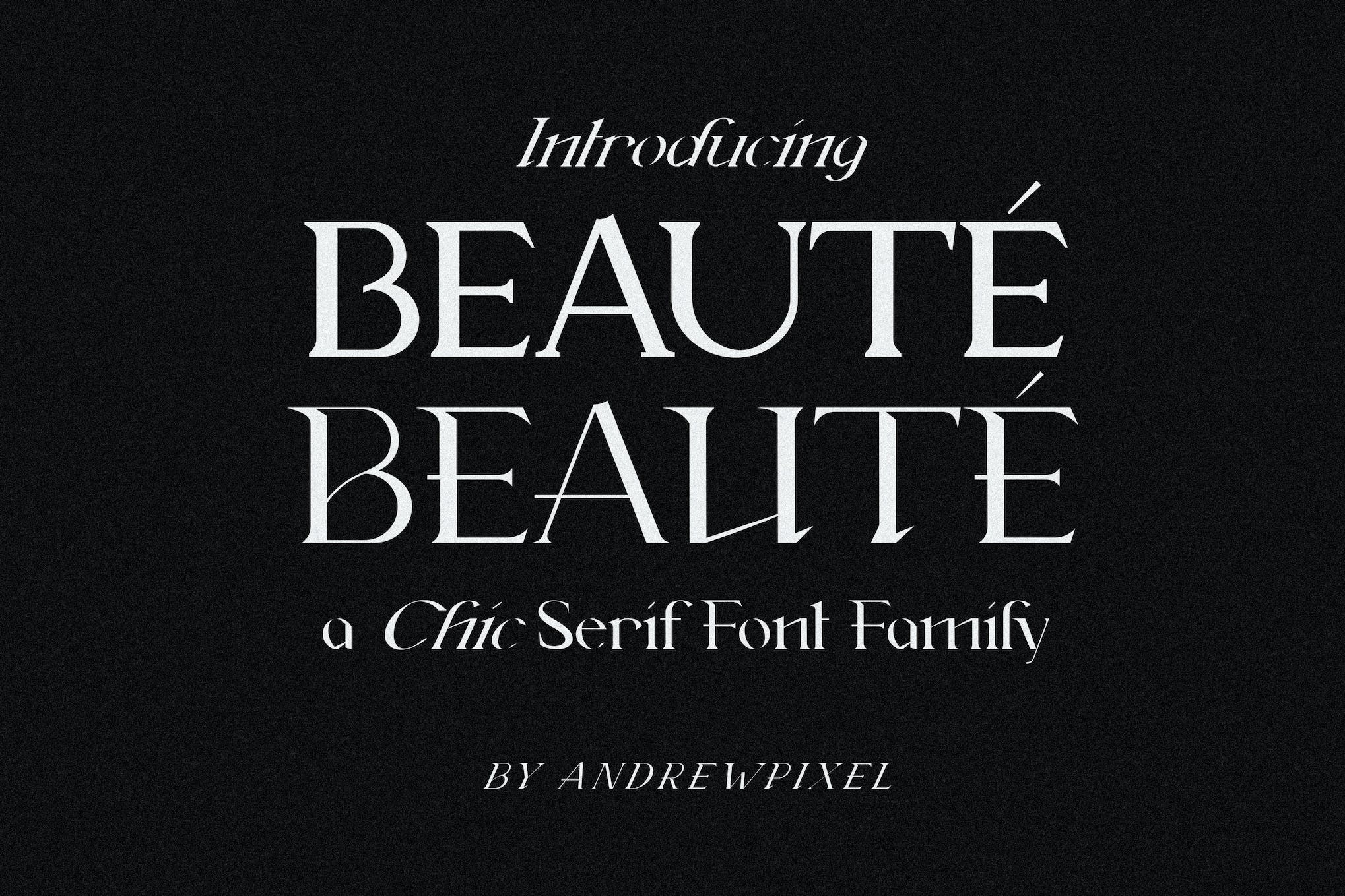 Beaute Modern Serif Font Family