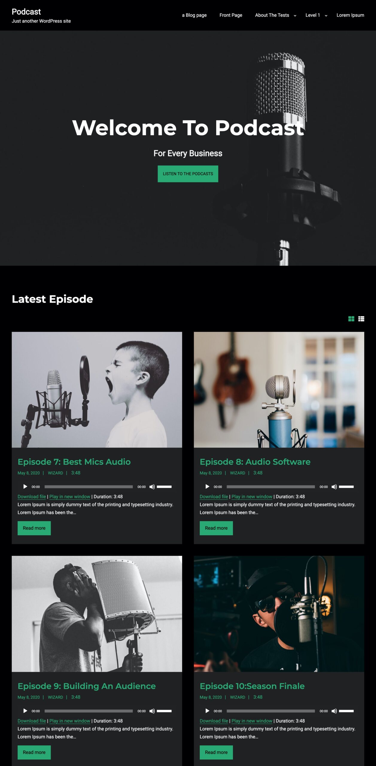 best wordpress themes for podcast