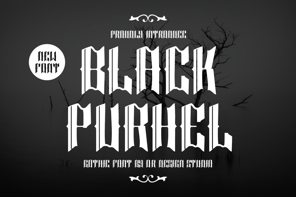 Black Purhel Medieval Font