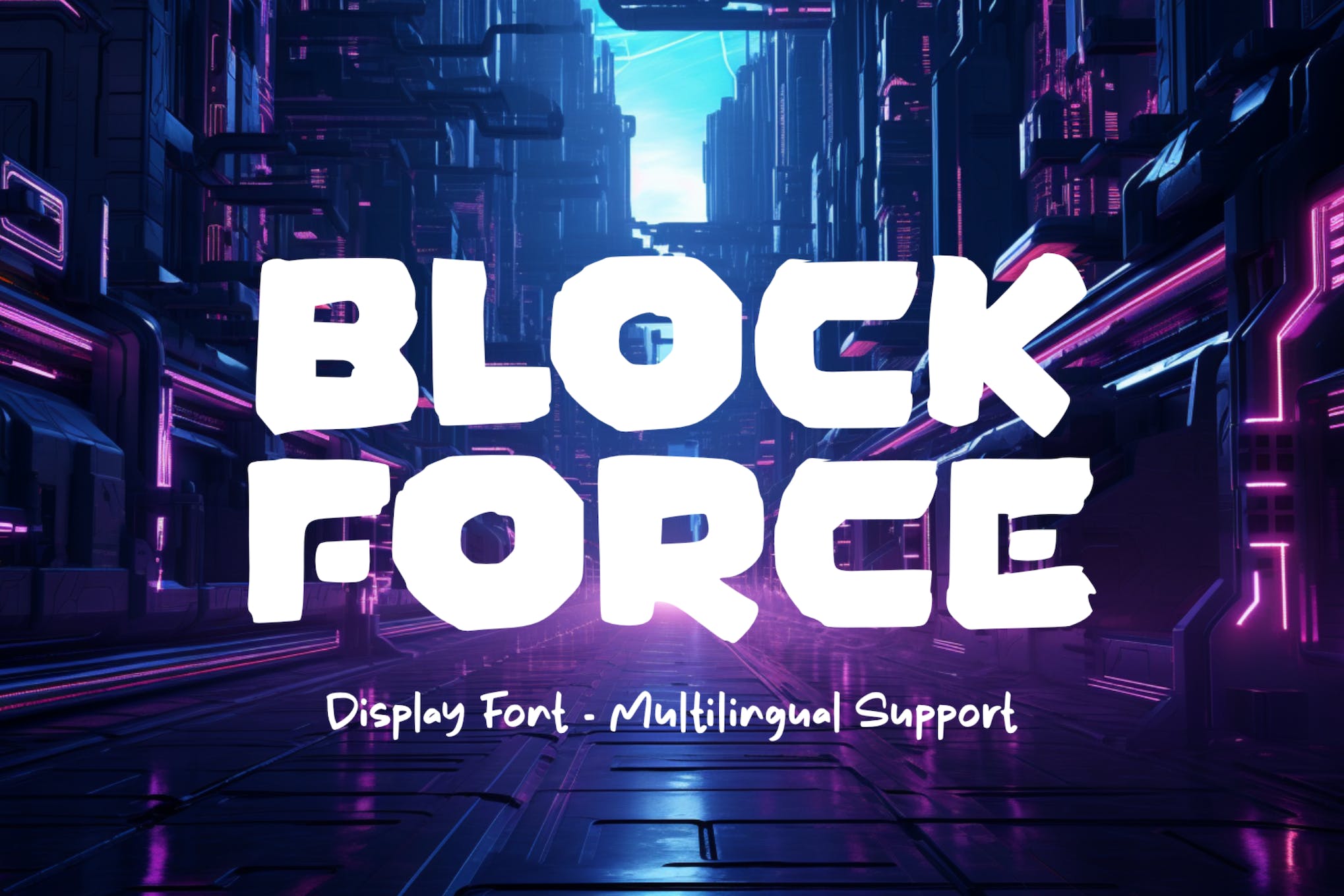 Block Force Display Font