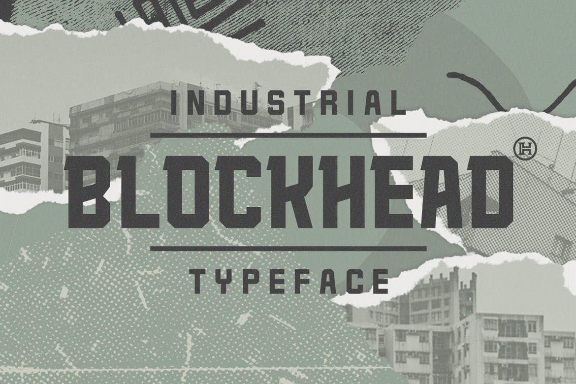 Blockhead Typeface Bold Geometric