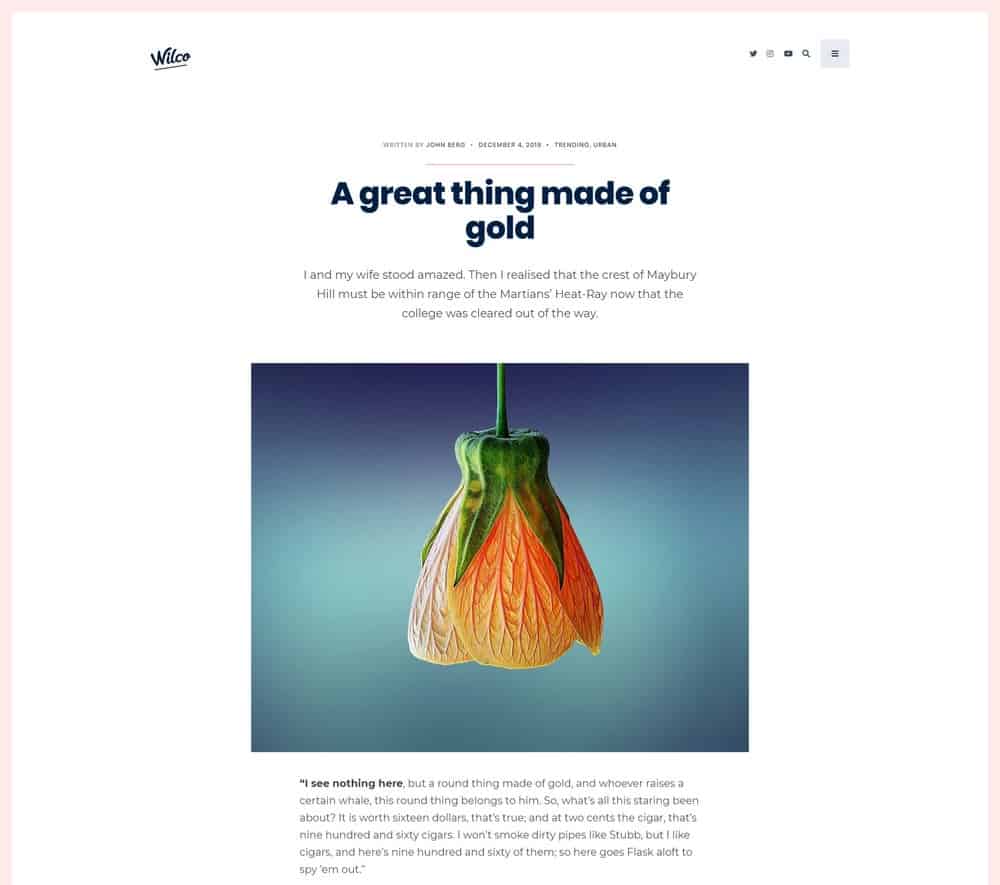 blog layout