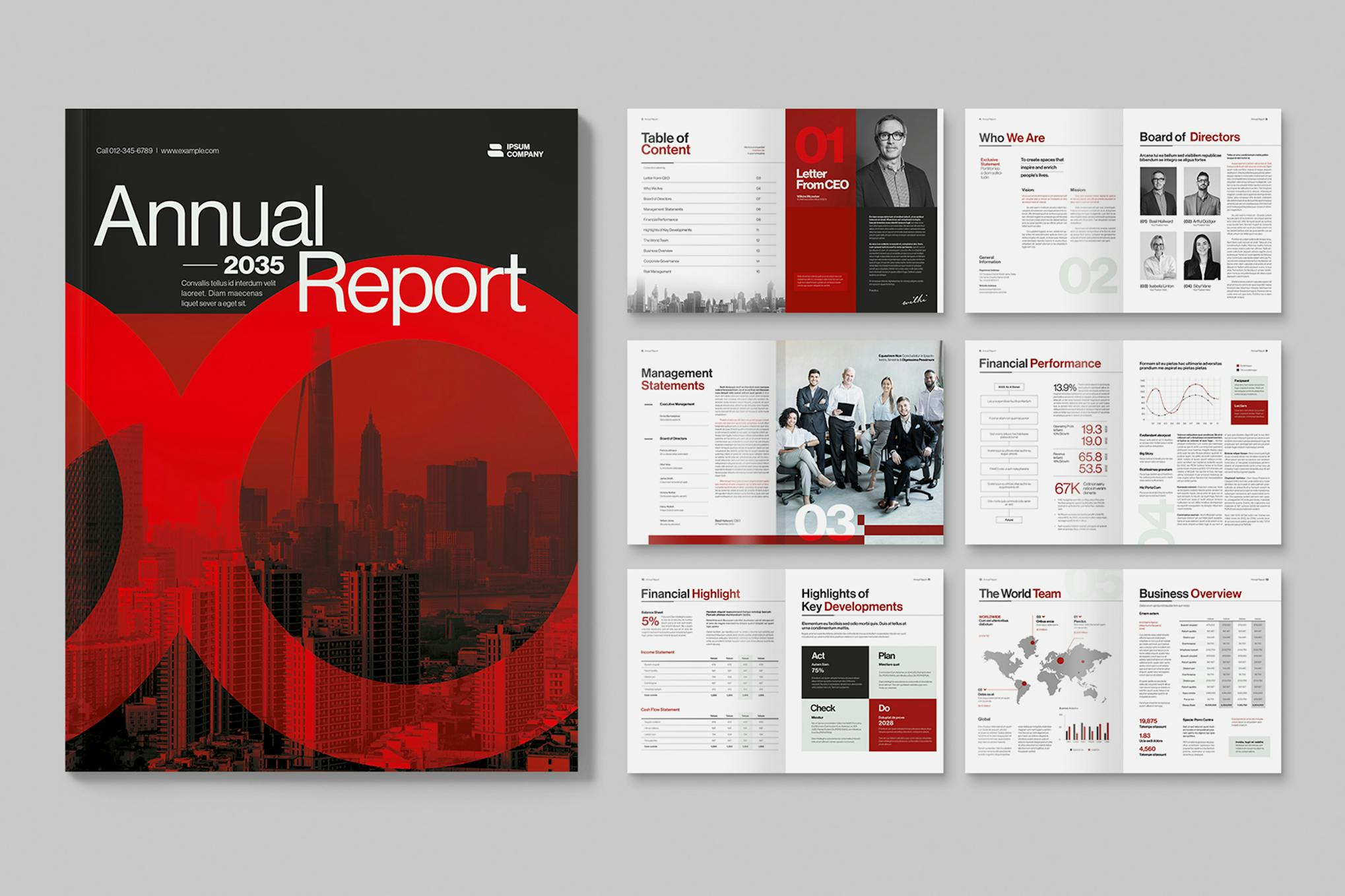 Bold Annual Report InDesign Template