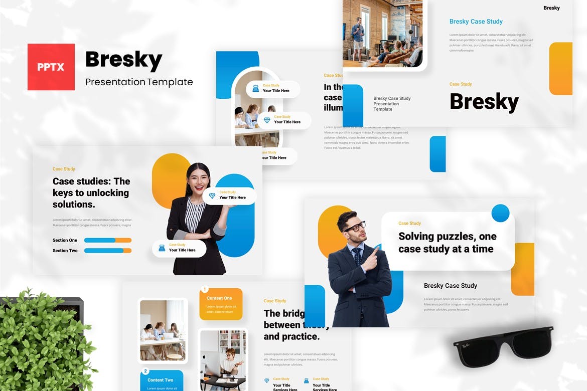 Bresky Case Study PowerPoint Template