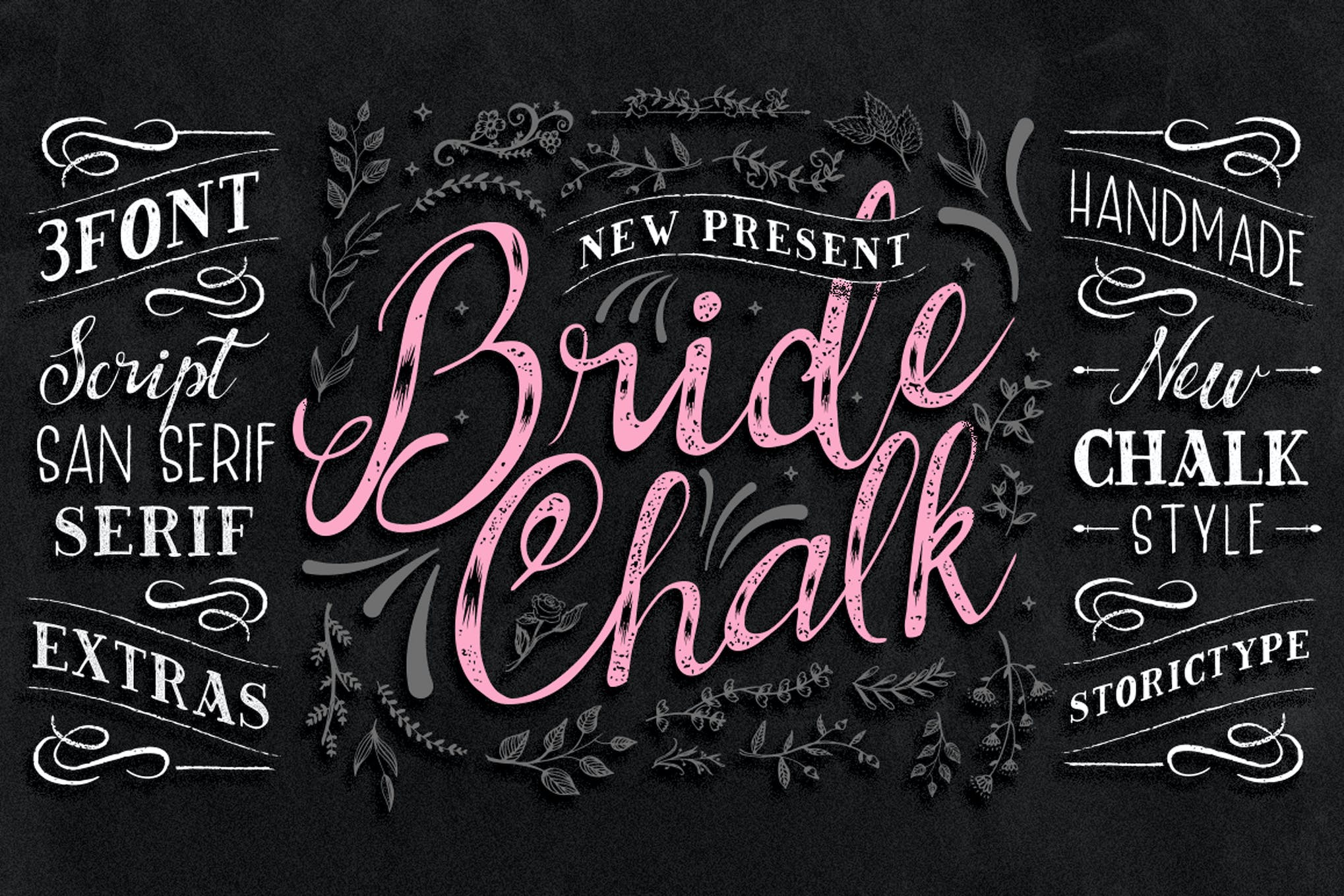 Bridechalk Font Trio