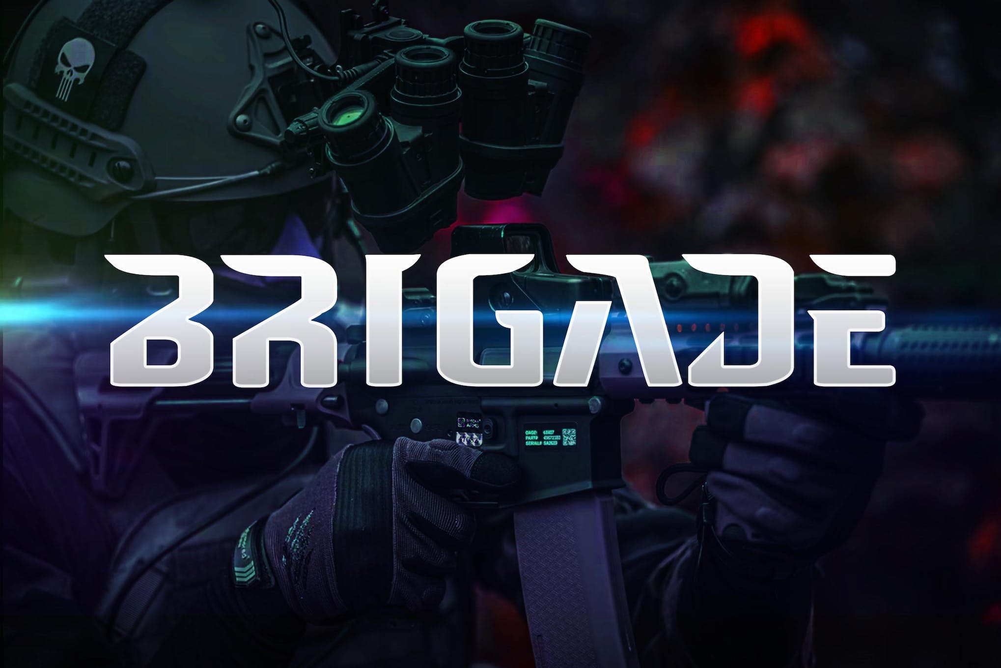 Brigade Techno Military Font