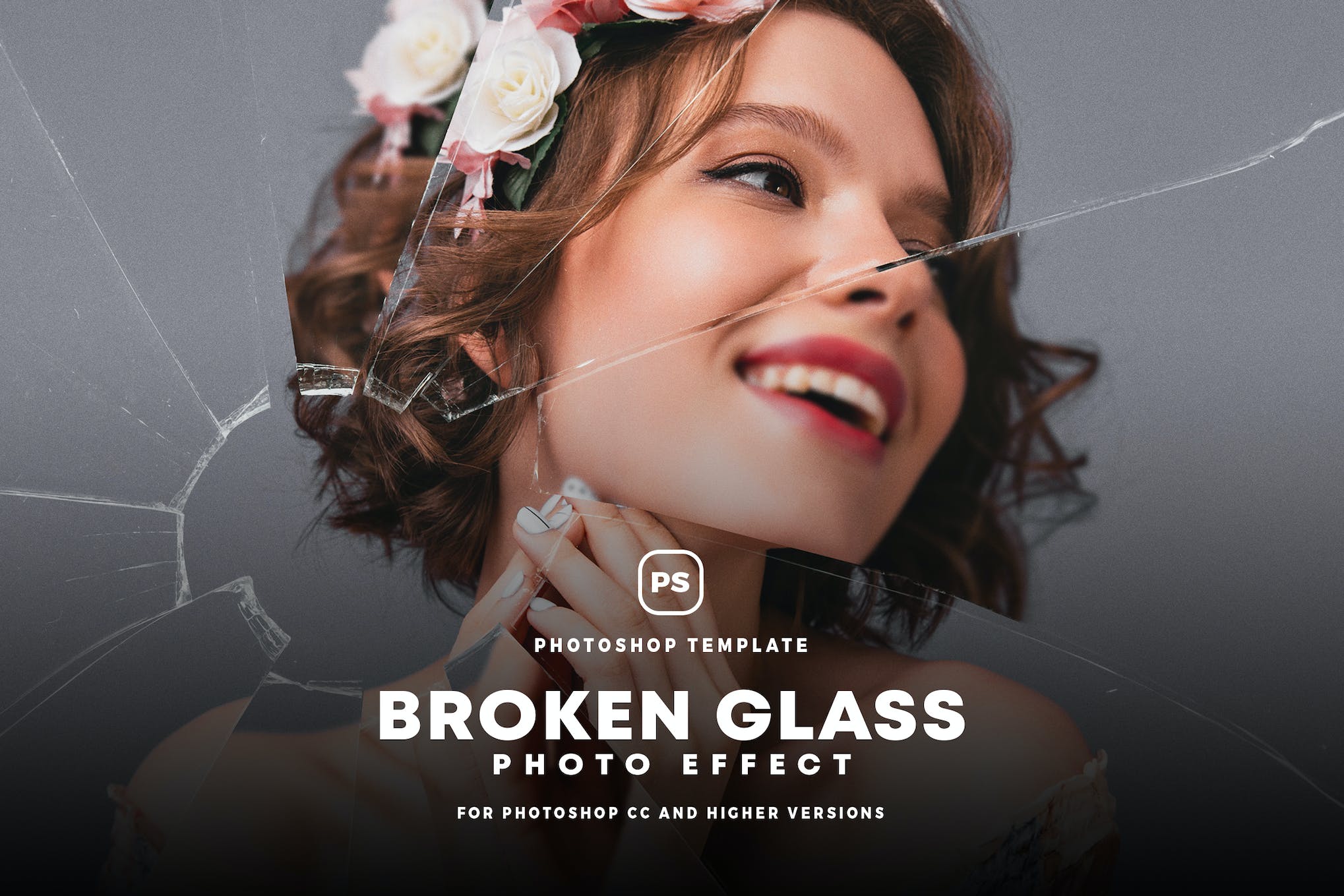 Broken Glass Effect PSD Template