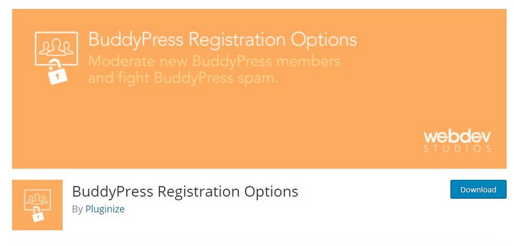 buddypress registration options plugin