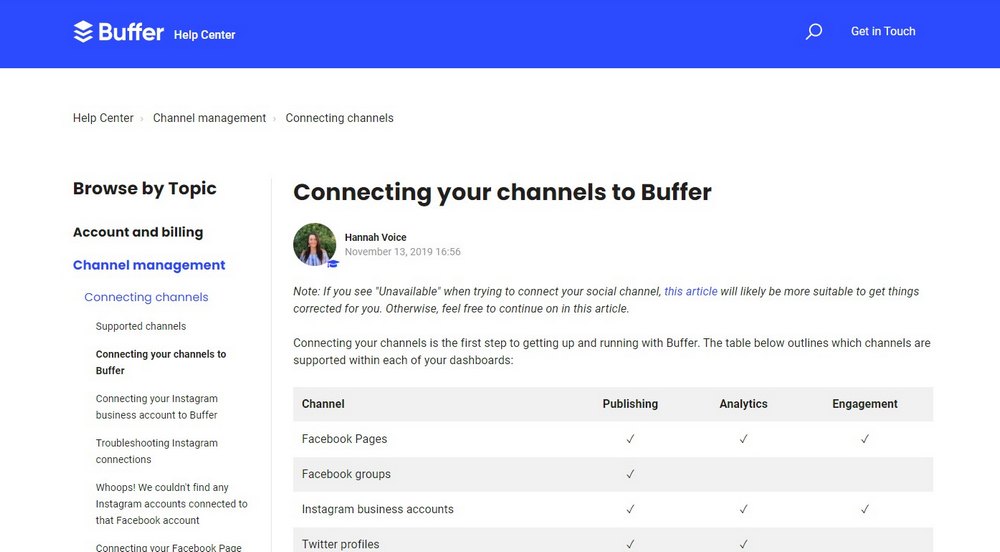 buffer knowledge base