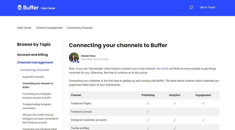 buffer knowledge base