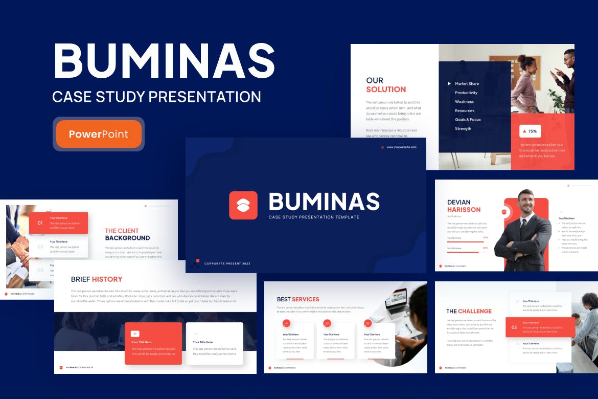 Buminas Case Study PowerPoint Template