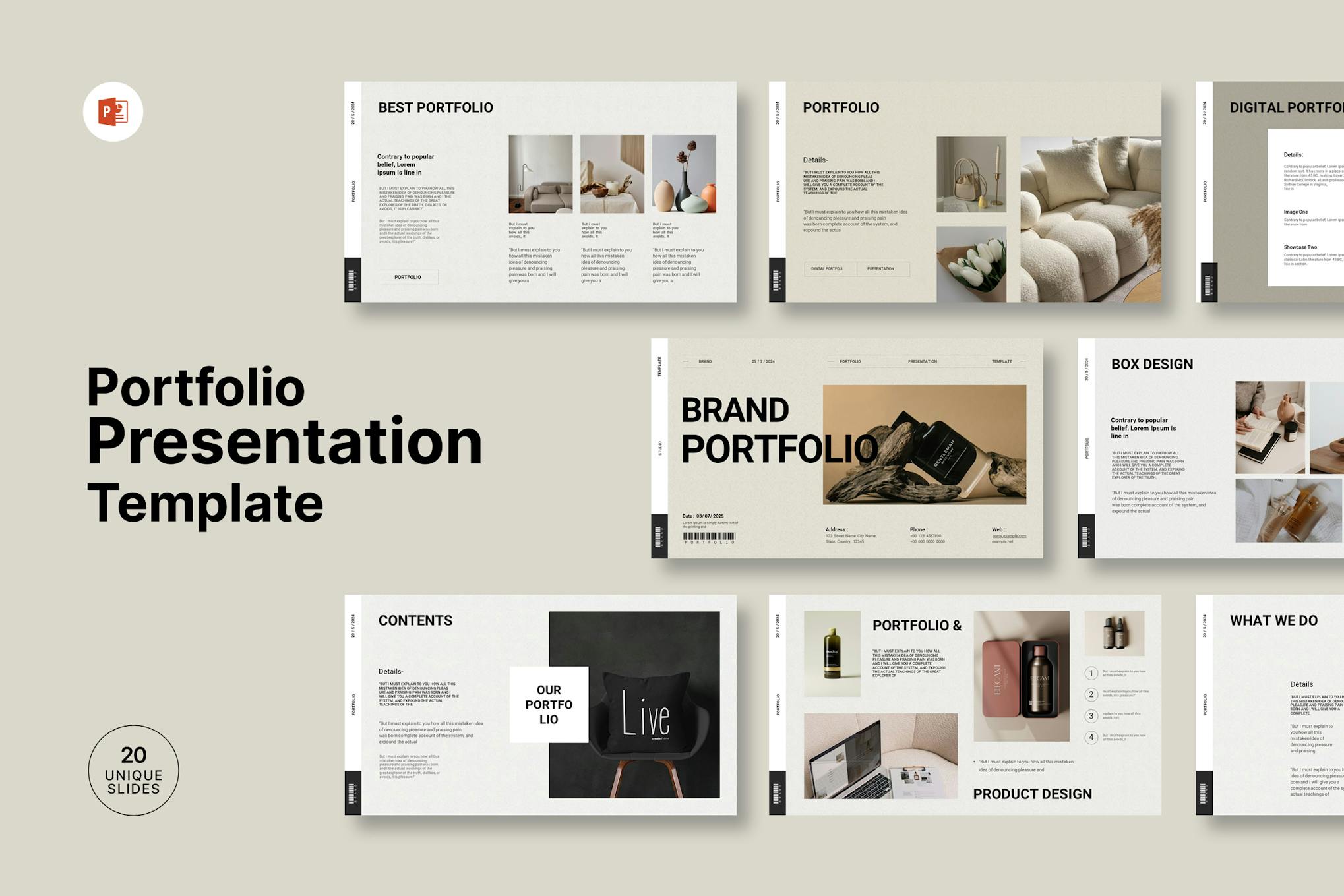 Business Portfolio Presentation PowerPoint Template