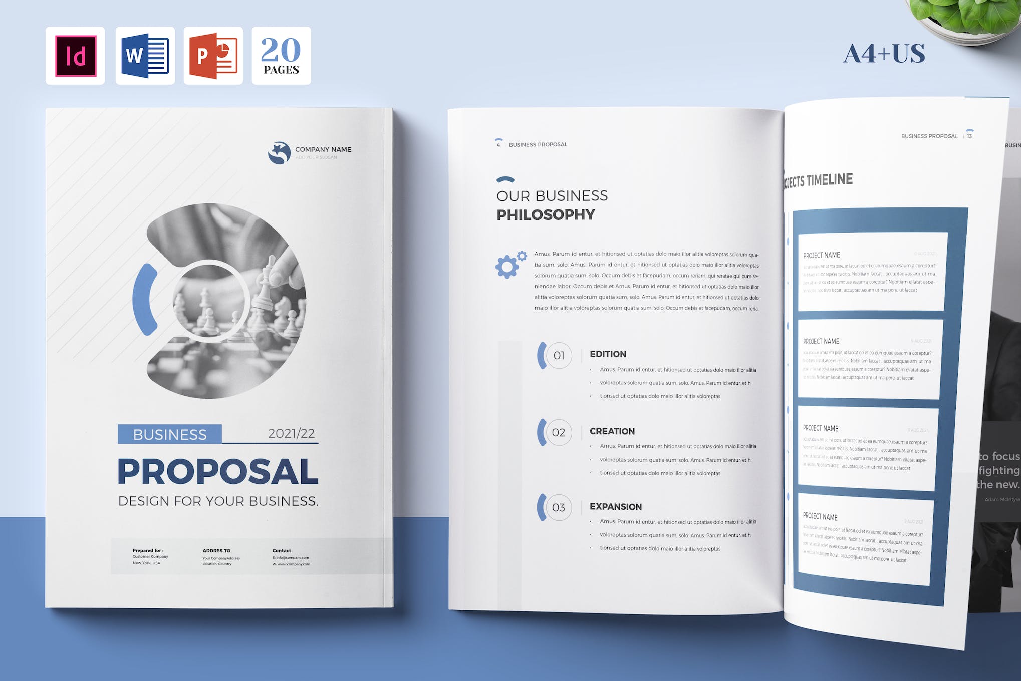 Business Proposal PowerPoint & Word (20 Pages)