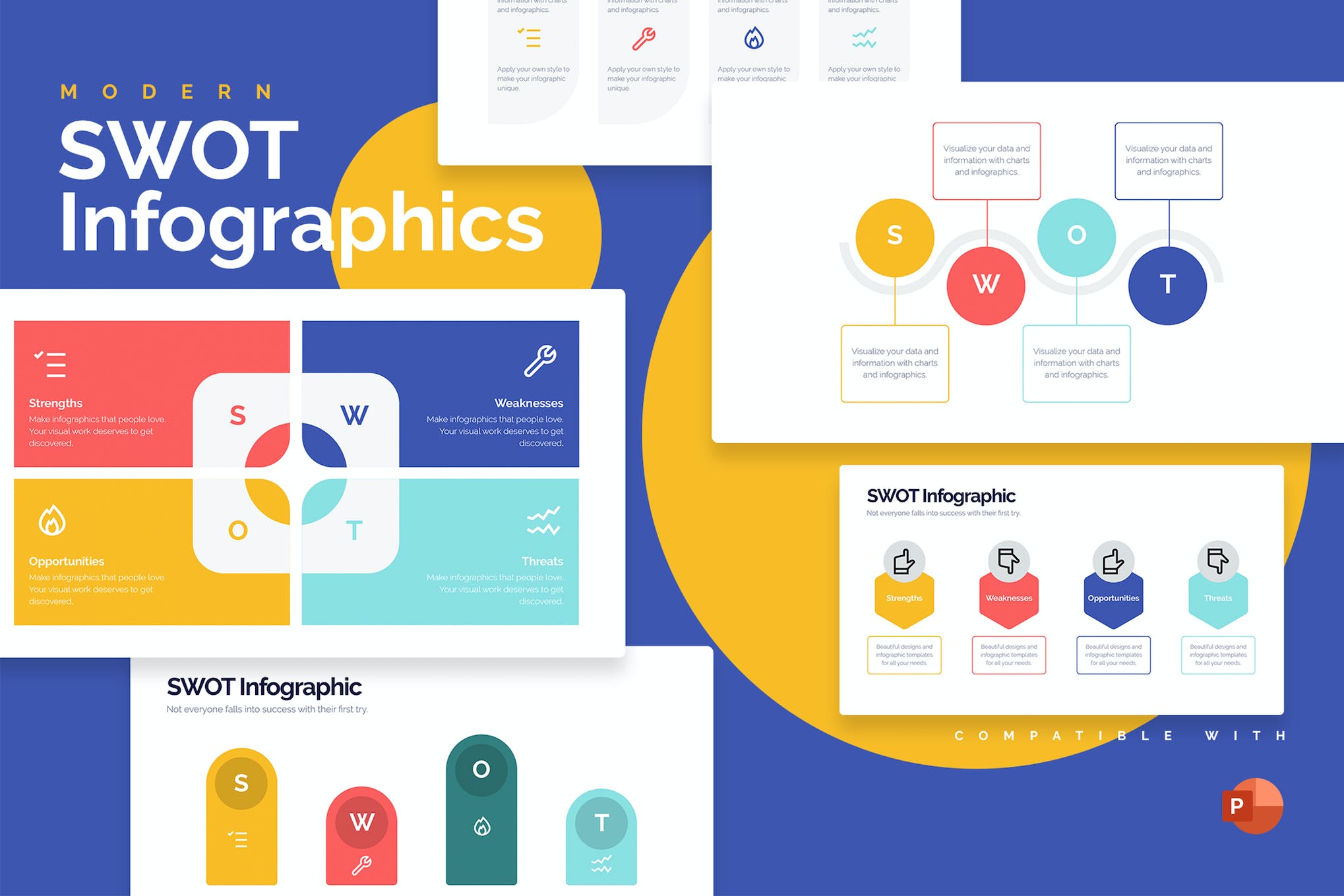 Business SWOT PowerPoint Infographics