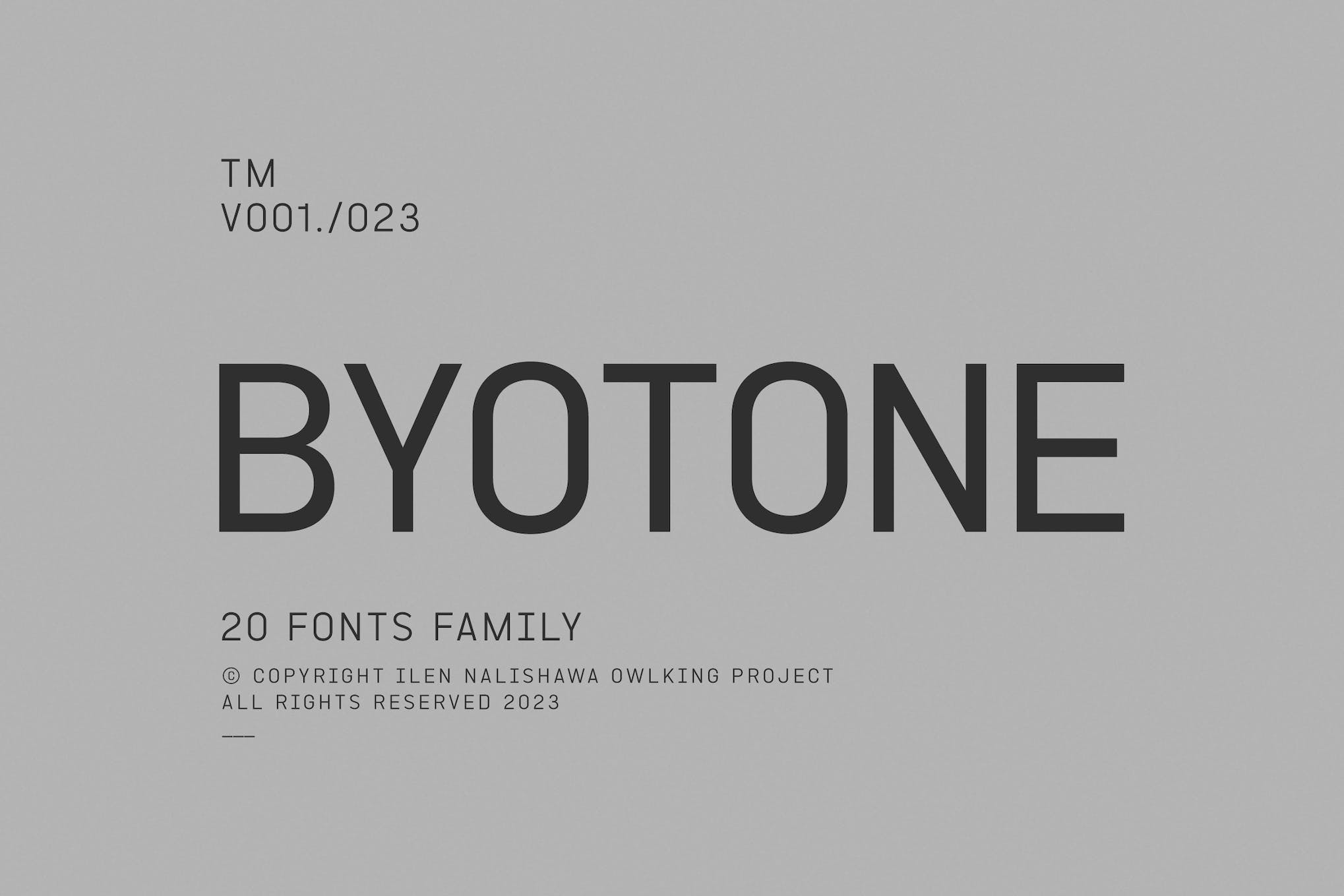 Byotone Monospace Font