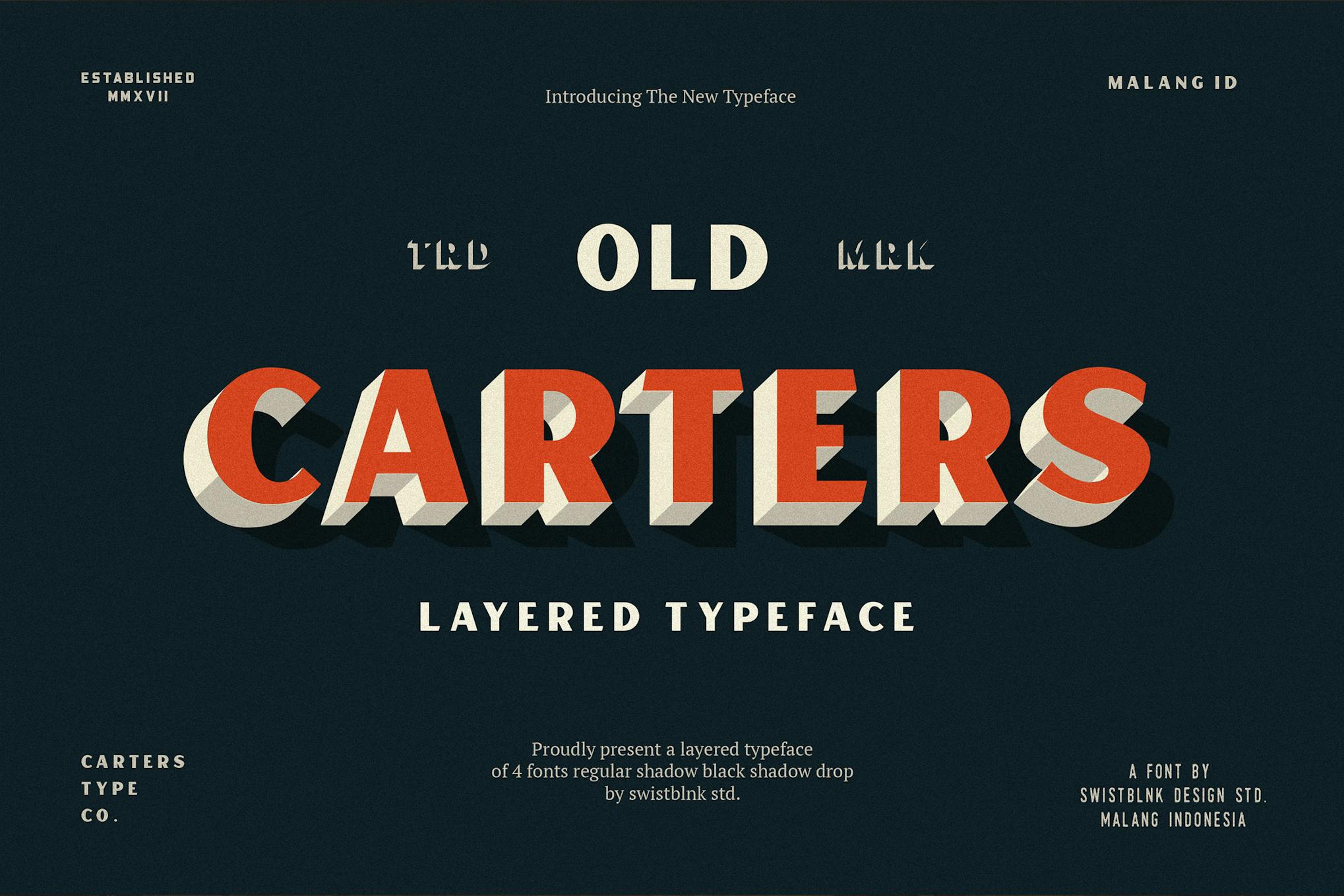 Carter Layered Typeface