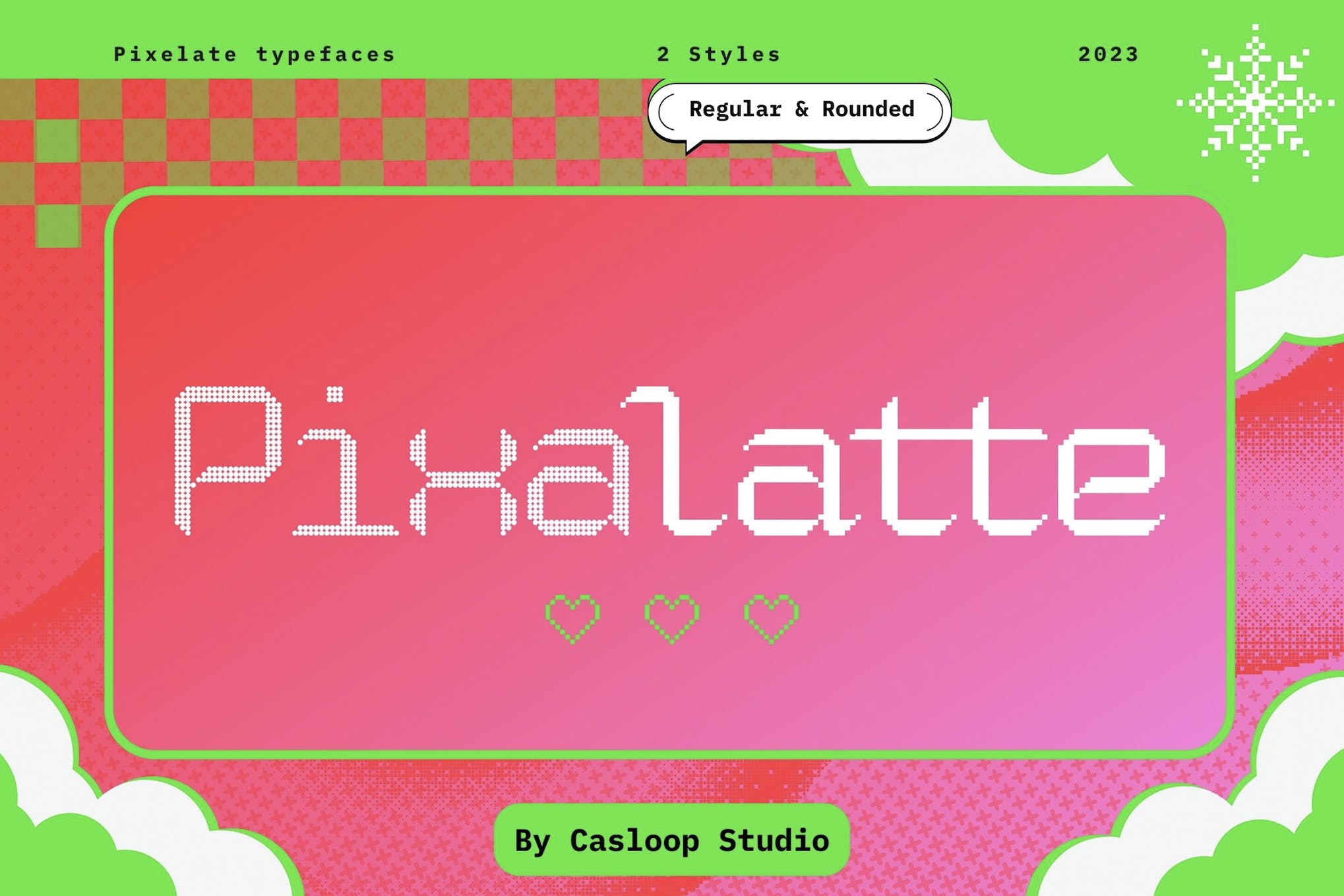 Cas Pixalatte Digital Clock