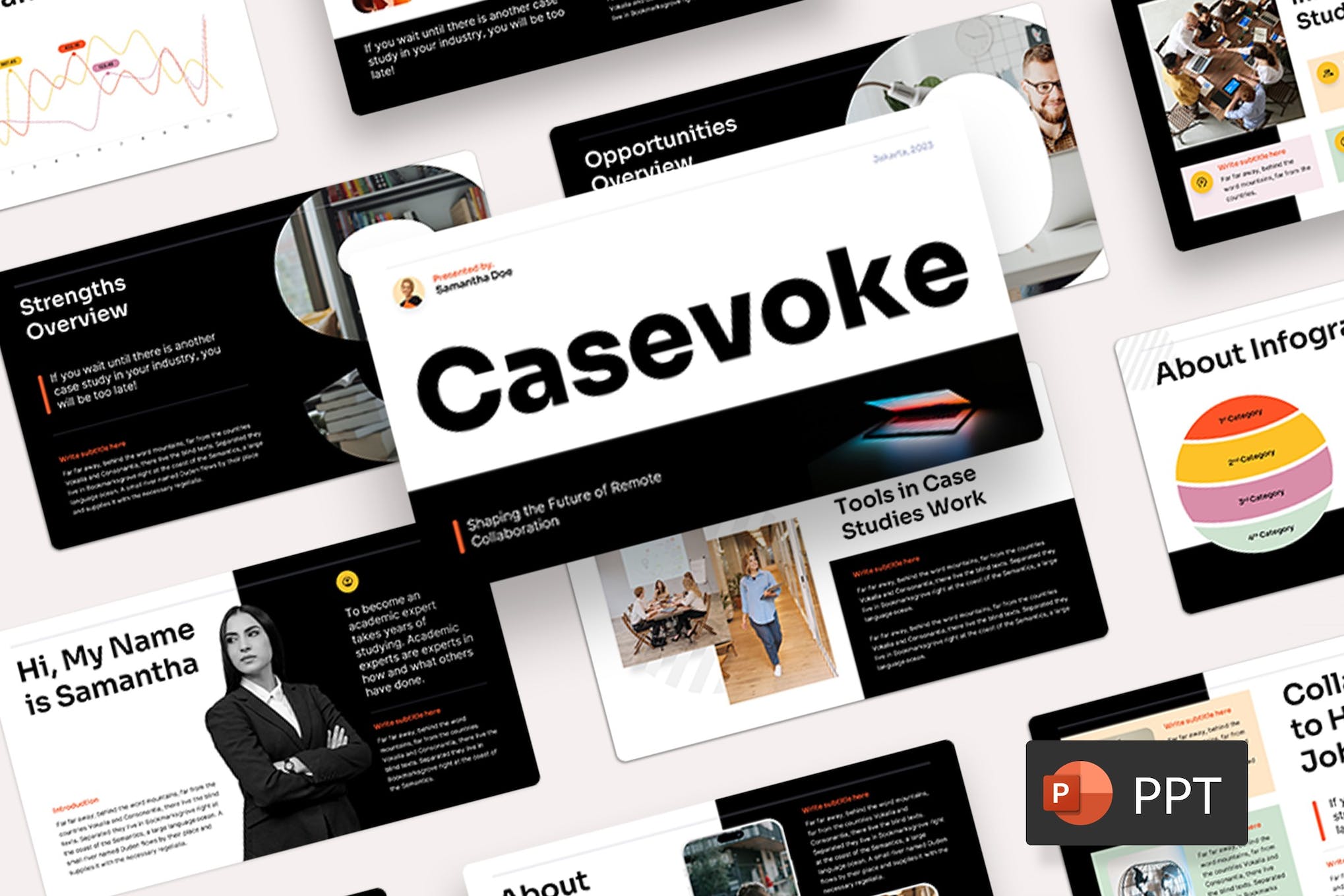 Casevoke Case Study PowerPoint Template