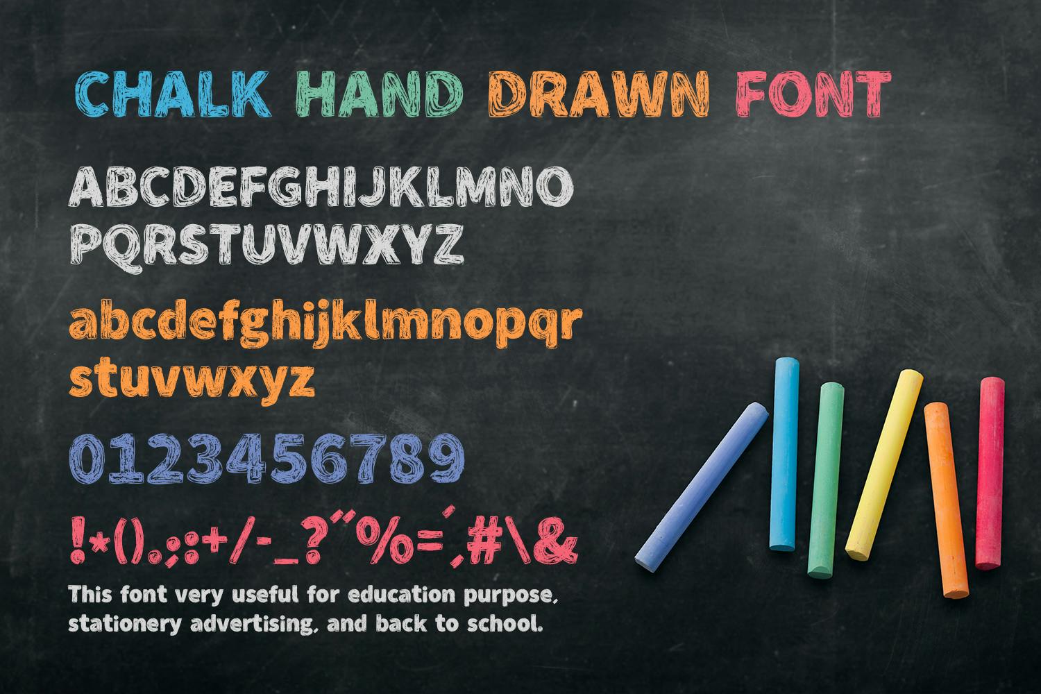 Chalk Hand Drawn Typeface