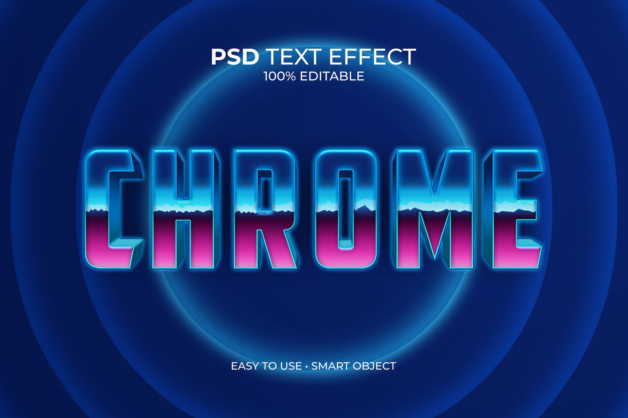 Chrome Futuristic Text Effect