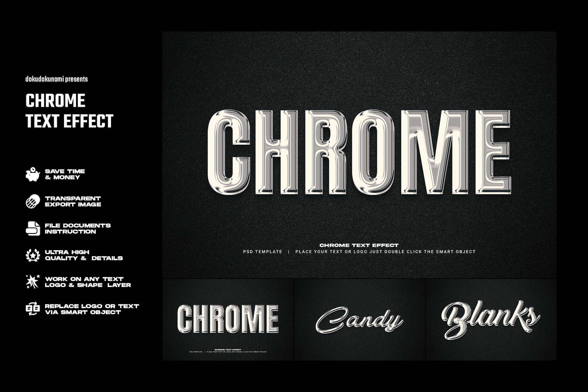 Chrome Text Effect