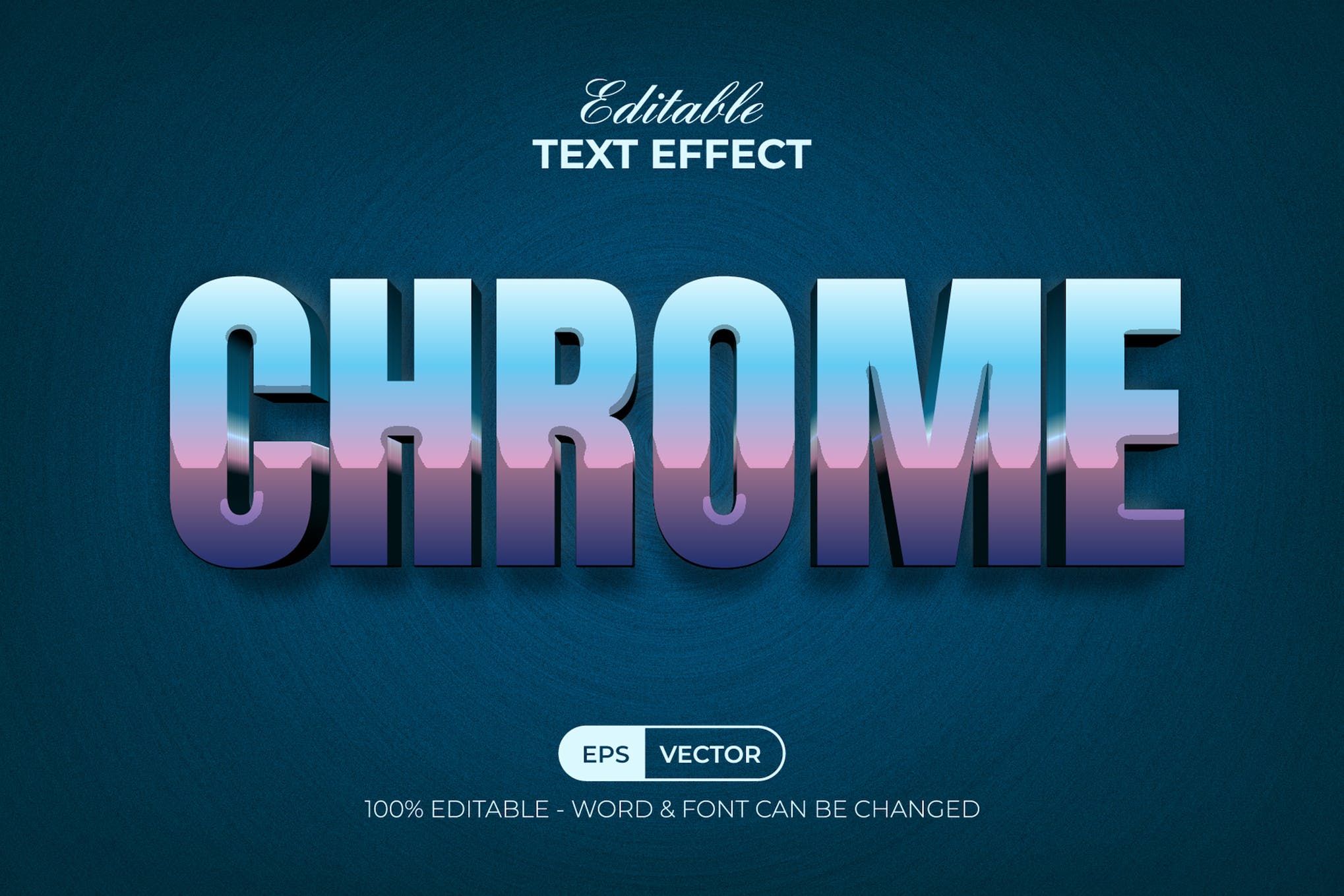 Chrome Text Effect Style